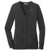 (KM) Ladies Marled Cardigan Sweater Thumbnail