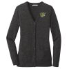 (KM) Ladies Marled Cardigan Sweater Thumbnail