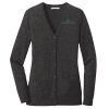 (KM) Ladies Marled Cardigan Sweater Thumbnail