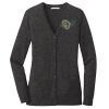 (KM) Ladies Marled Cardigan Sweater Thumbnail