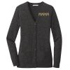 (KM) Ladies Marled Cardigan Sweater Thumbnail