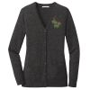 (KM) Ladies Marled Cardigan Sweater Thumbnail