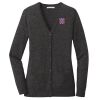 (KM) Ladies Marled Cardigan Sweater Thumbnail