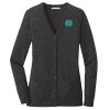 (KM) Ladies Marled Cardigan Sweater Thumbnail