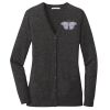 (KM) Ladies Marled Cardigan Sweater Thumbnail