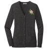 (KM) Ladies Marled Cardigan Sweater Thumbnail