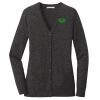 (KM) Ladies Marled Cardigan Sweater Thumbnail