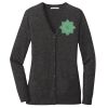 (KM) Ladies Marled Cardigan Sweater Thumbnail