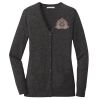 (KM) Ladies Marled Cardigan Sweater Thumbnail