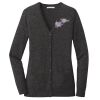 (KM) Ladies Marled Cardigan Sweater Thumbnail