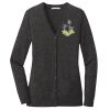 (KM) Ladies Marled Cardigan Sweater Thumbnail
