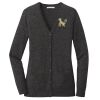 (KM) Ladies Marled Cardigan Sweater Thumbnail