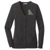 (KM) Ladies Marled Cardigan Sweater Thumbnail