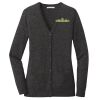 (KM) Ladies Marled Cardigan Sweater Thumbnail