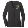 (KM) Ladies Marled Cardigan Sweater Thumbnail