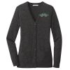 (KM) Ladies Marled Cardigan Sweater Thumbnail