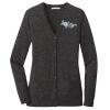 (KM) Ladies Marled Cardigan Sweater Thumbnail