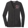(KM) Ladies Marled Cardigan Sweater Thumbnail