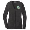 (KM) Ladies Marled Cardigan Sweater Thumbnail