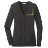 (KM) Ladies Marled Cardigan Sweater Thumbnail
