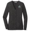 (KM) Ladies Marled Cardigan Sweater Thumbnail