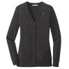 (KM) Ladies Marled Cardigan Sweater Thumbnail