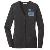 (KM) Ladies Marled Cardigan Sweater Thumbnail