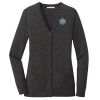 (KM) Ladies Marled Cardigan Sweater Thumbnail