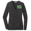 (KM) Ladies Marled Cardigan Sweater Thumbnail