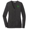 (KM) Ladies Marled Cardigan Sweater Thumbnail