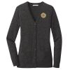 (KM) Ladies Marled Cardigan Sweater Thumbnail
