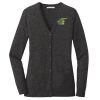 (KM) Ladies Marled Cardigan Sweater Thumbnail