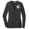 (KM) Ladies Marled Cardigan Sweater Thumbnail