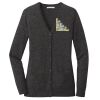 (KM) Ladies Marled Cardigan Sweater Thumbnail