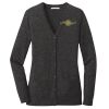 (KM) Ladies Marled Cardigan Sweater Thumbnail