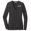 (KM) Ladies Marled Cardigan Sweater Thumbnail