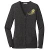 (KM) Ladies Marled Cardigan Sweater Thumbnail