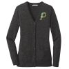 (KM) Ladies Marled Cardigan Sweater Thumbnail