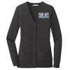 (KM) Ladies Marled Cardigan Sweater Thumbnail