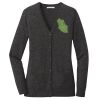 (KM) Ladies Marled Cardigan Sweater Thumbnail
