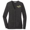 (KM) Ladies Marled Cardigan Sweater Thumbnail