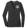 (KM) Ladies Marled Cardigan Sweater Thumbnail