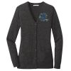 (KM) Ladies Marled Cardigan Sweater Thumbnail