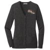 (KM) Ladies Marled Cardigan Sweater Thumbnail