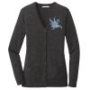 (KM) Ladies Marled Cardigan Sweater Thumbnail