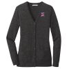 (KM) Ladies Marled Cardigan Sweater Thumbnail