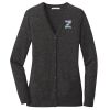 (KM) Ladies Marled Cardigan Sweater Thumbnail