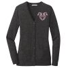 (KM) Ladies Marled Cardigan Sweater Thumbnail