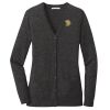 (KM) Ladies Marled Cardigan Sweater Thumbnail