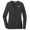 (KM) Ladies Marled Cardigan Sweater Thumbnail